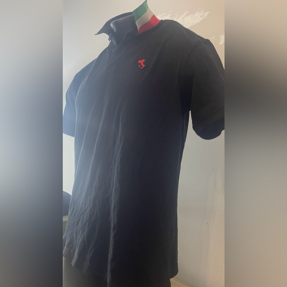 Men’s Hardcore Italians Polo S/S Shirt, Italian Flag Collar Size 2XL - Picture 3 of 9